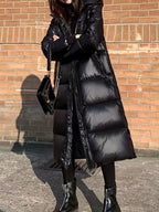 Jaqueta Longa Elegante para Mulheres em Poliéster