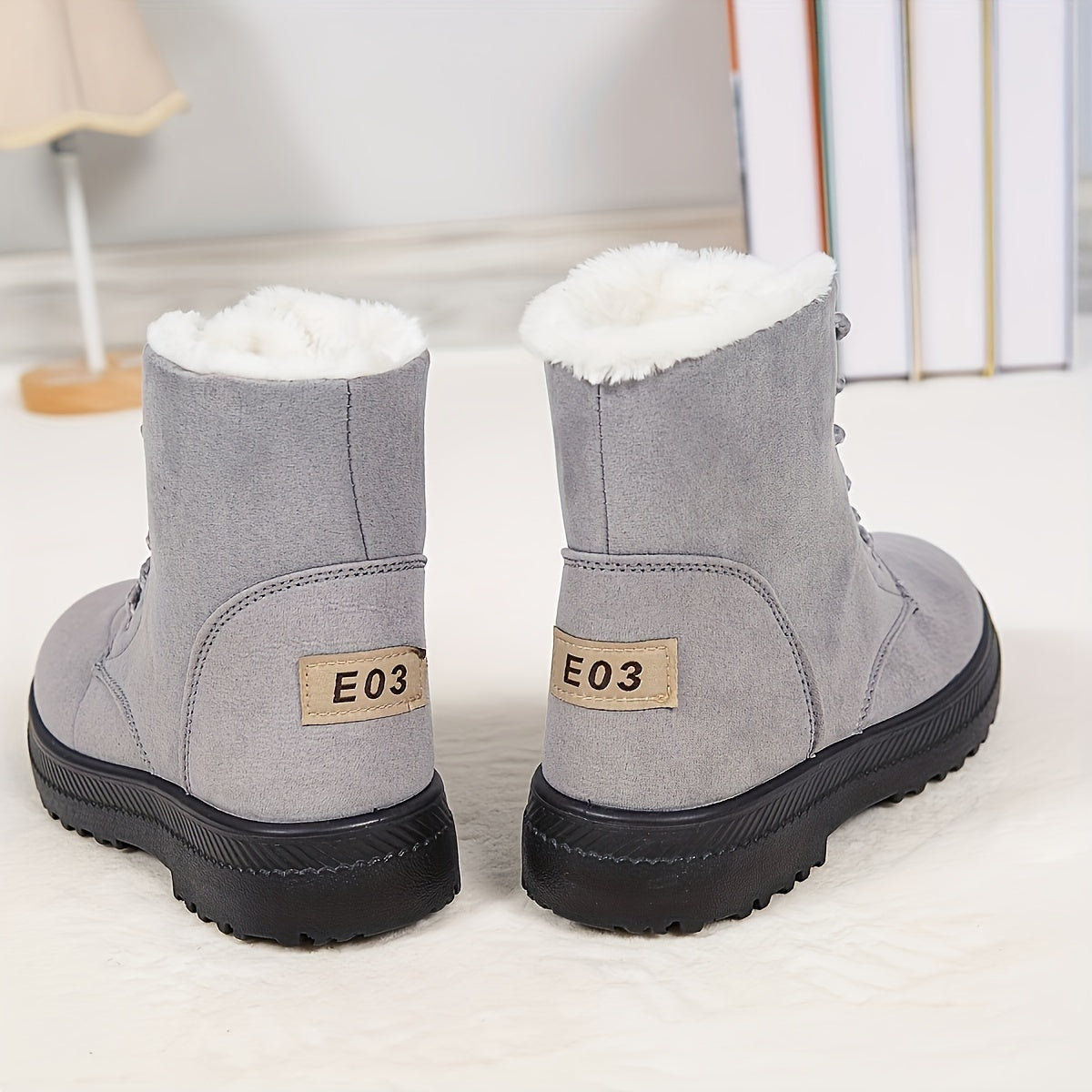 Botas Ankle Femininas Confortáveis e Quentes para o Inverno