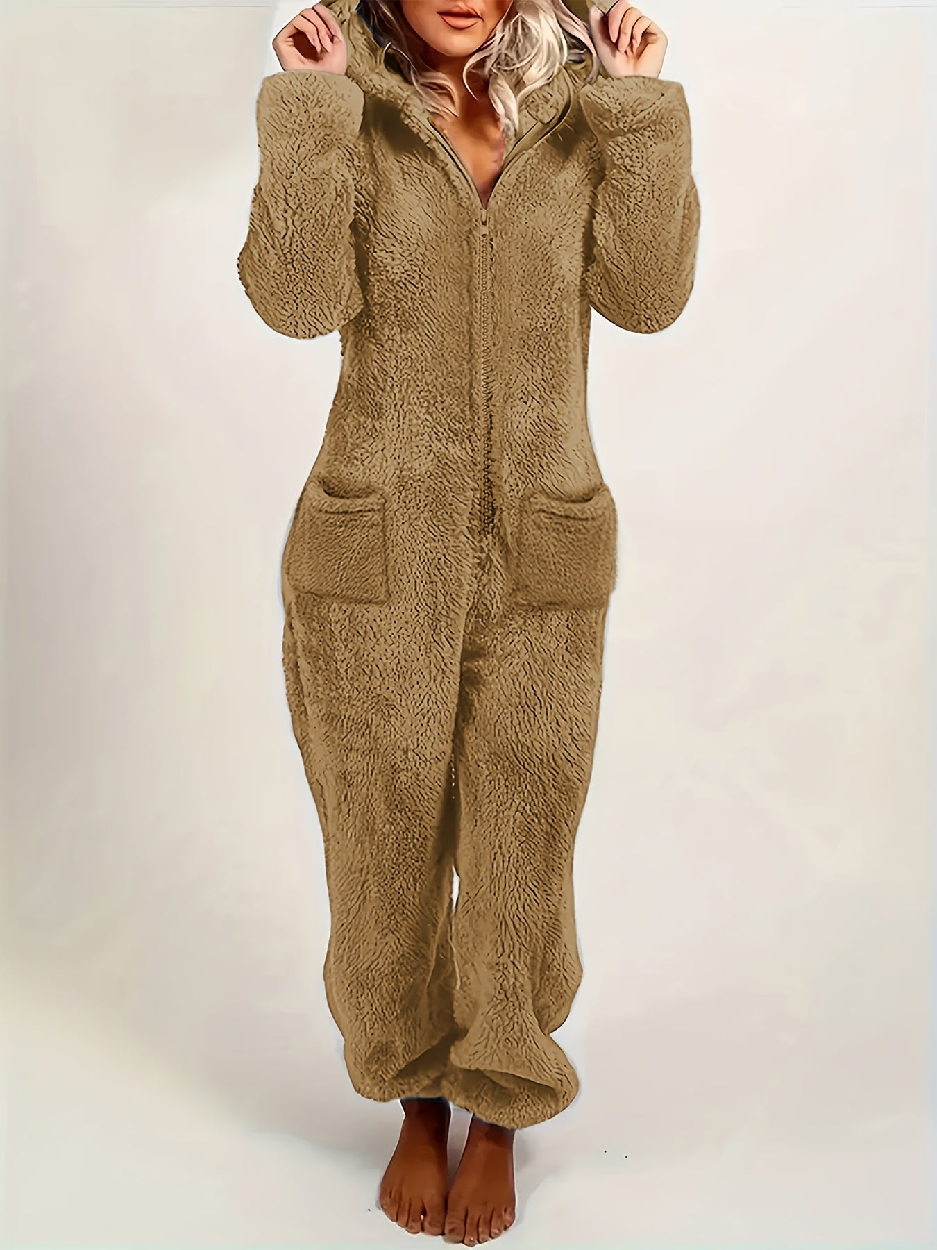 Macacão Feminino Dupla Face Casual para Outono-Inverno