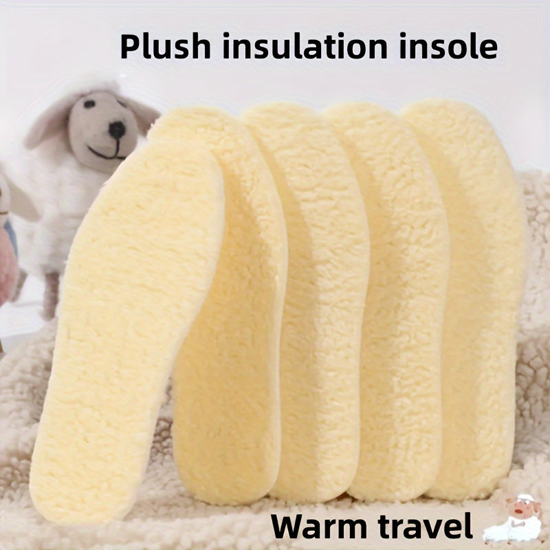 Palmilhas Peludas de Inverno em Couro e Lã