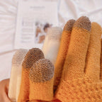 Luvas Jacquard Térmicas de Toque Total Estilo Abacaxi - Unissex