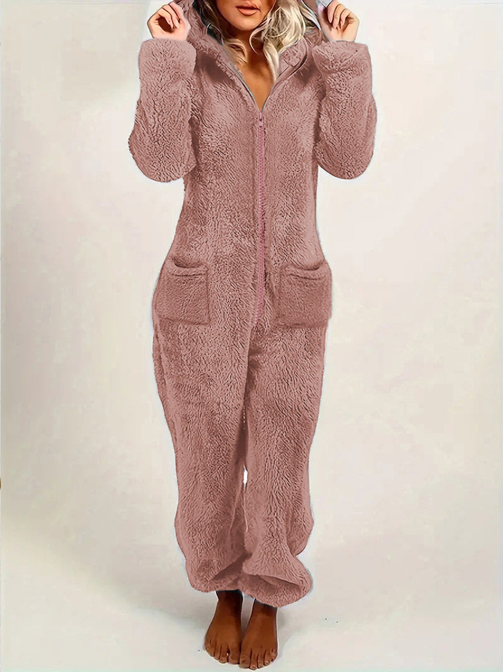 Macacão Feminino Dupla Face Casual para Outono-Inverno