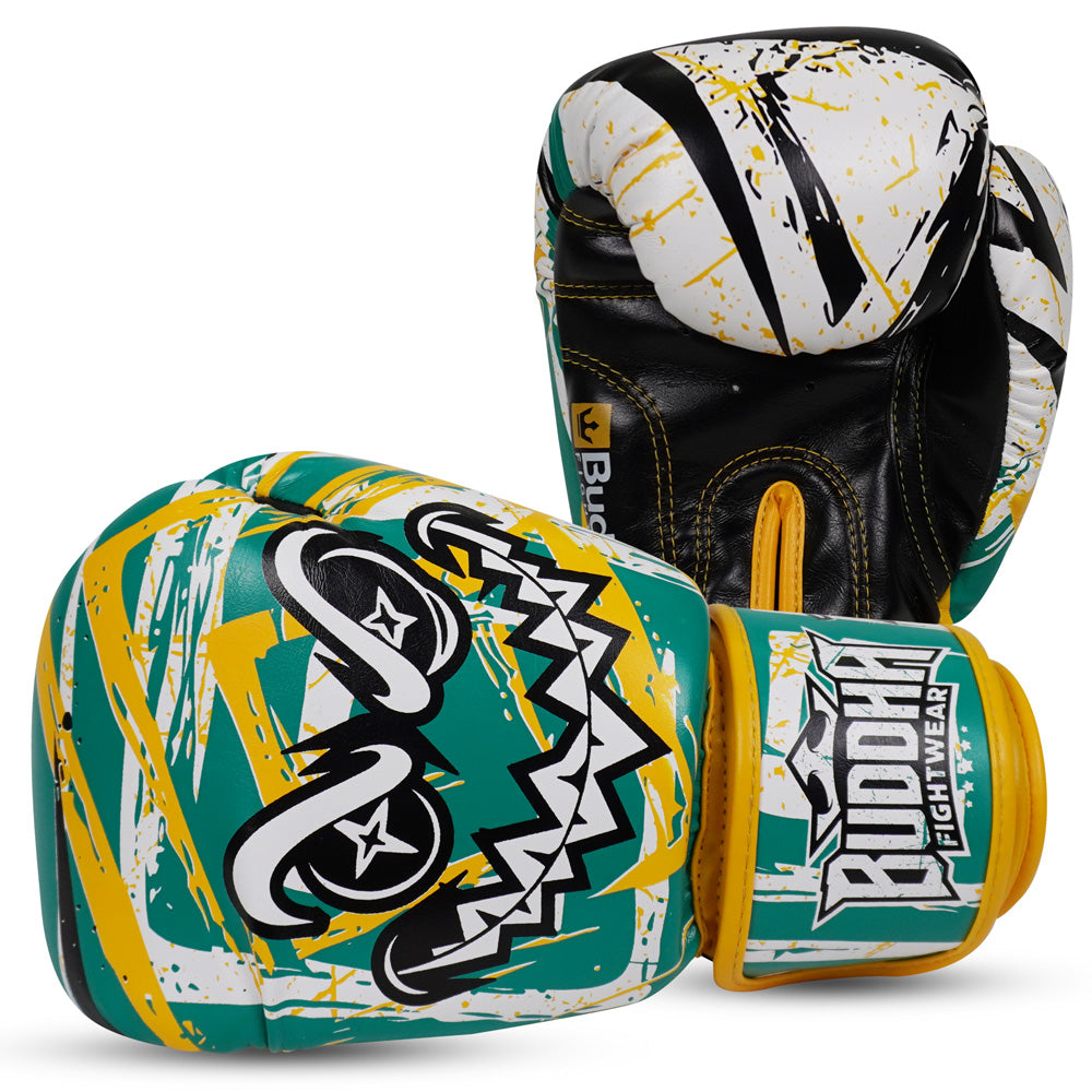 Guantes Infantiles Buddha Creepy Verde Amarillo Blanco Imagem secundária do produto