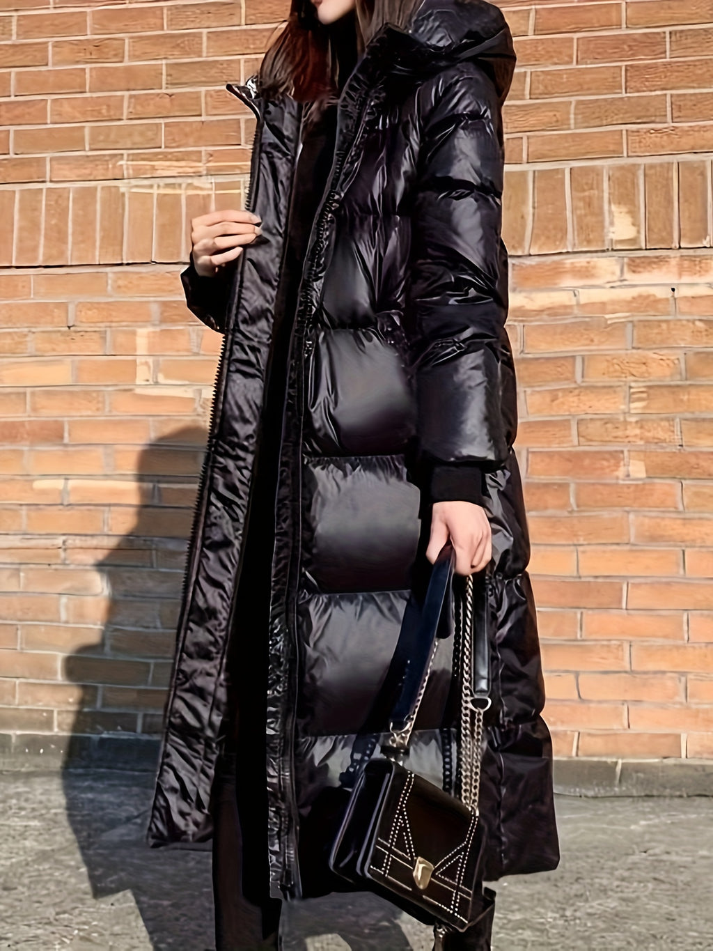 Jaqueta Longa Elegante para Mulheres em Poliéster