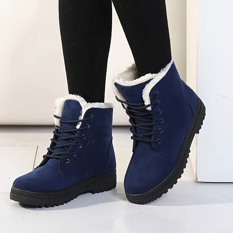 Botas Ankle Femininas Confortáveis e Quentes para o Inverno