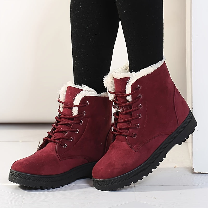 Botas Ankle Femininas Confortáveis e Quentes para o Inverno