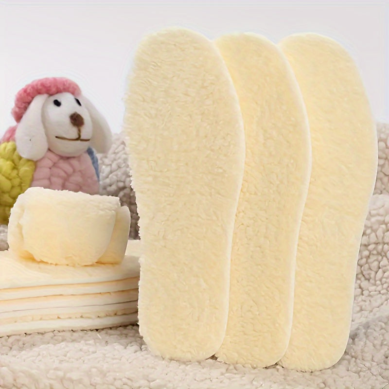 Palmilhas Peludas de Inverno em Couro e Lã