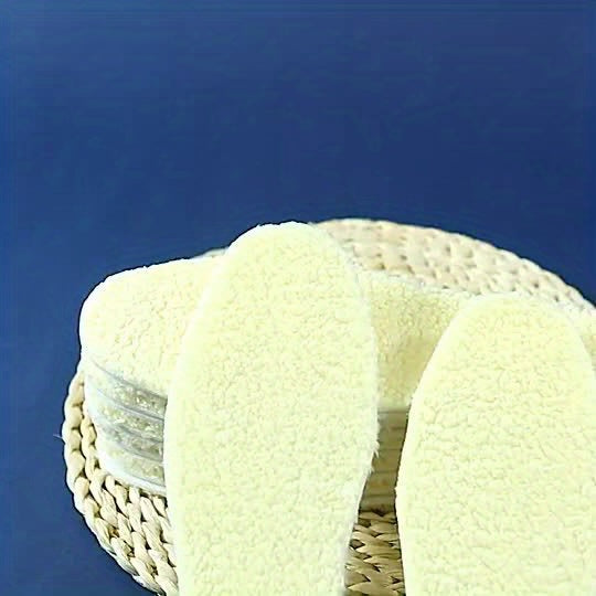 Palmilhas Peludas de Inverno em Couro e Lã