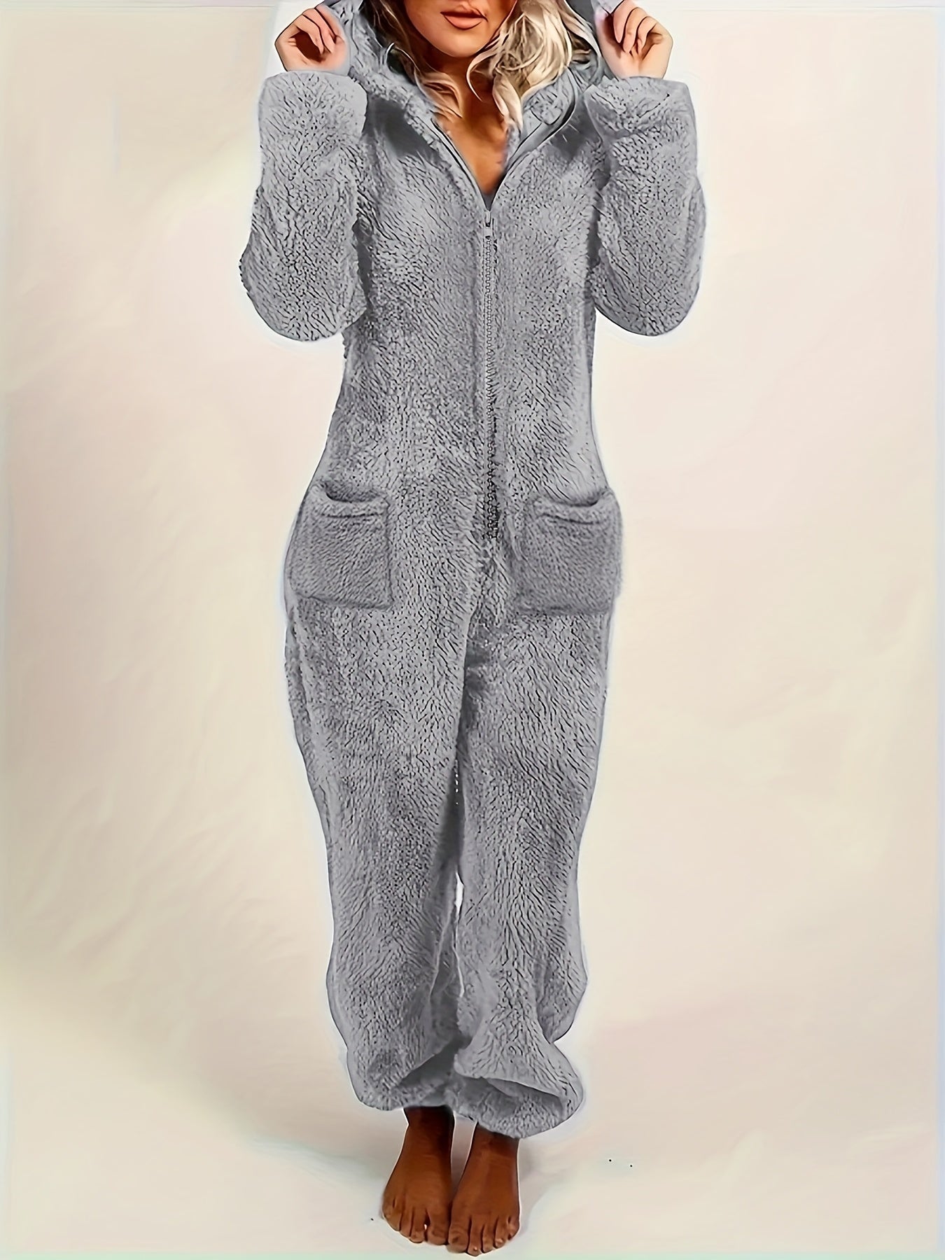 Macacão Feminino Dupla Face Casual para Outono-Inverno Imagem principal do produto