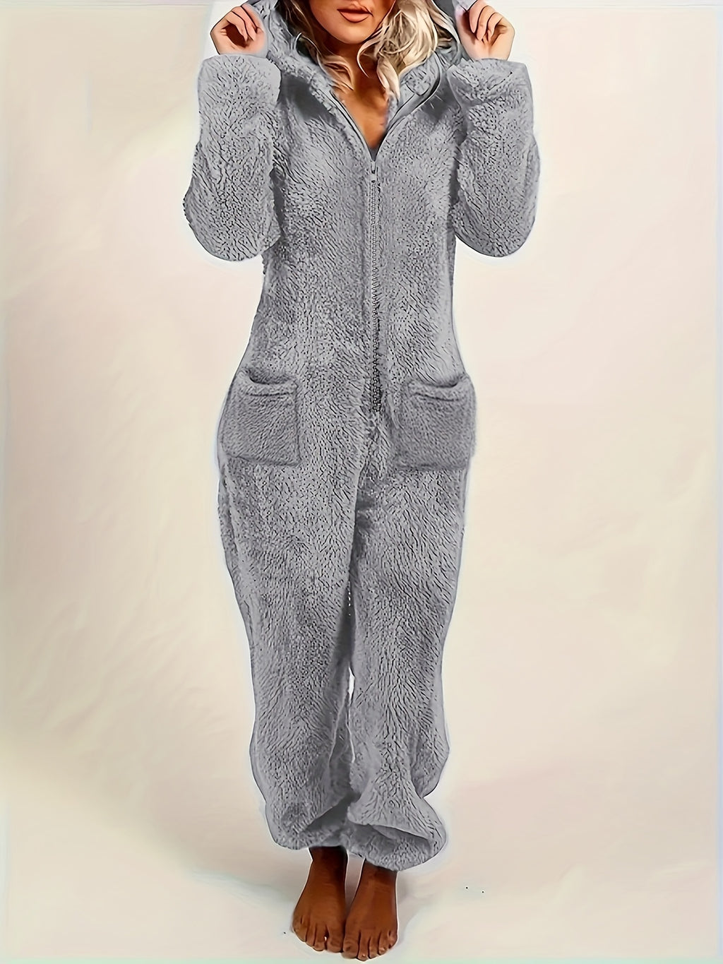 Macacão Feminino Dupla Face Casual para Outono-Inverno