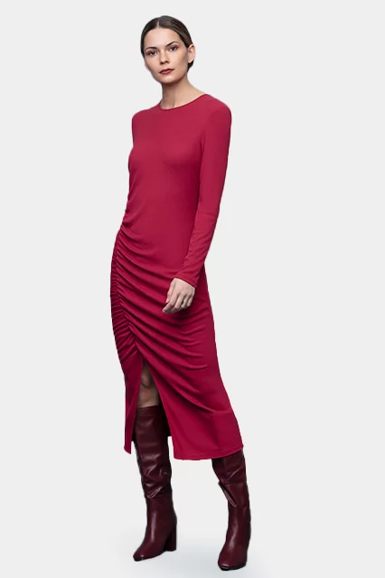 Vestido Midi Canelado